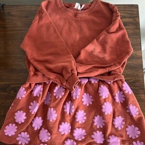 Red and purple Zara sweatshirt dress 4-5